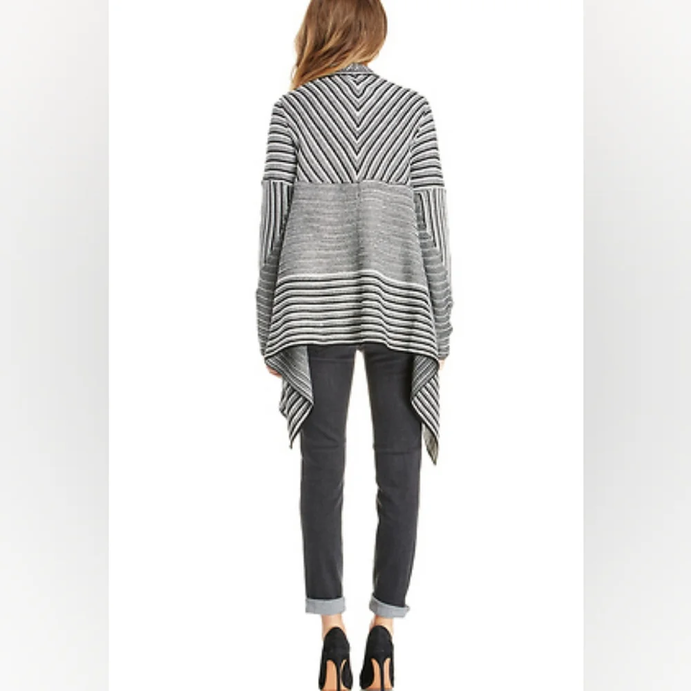 BB Dakota x REVOLVE Mayer striped sweater coat NWOT black white size medium
